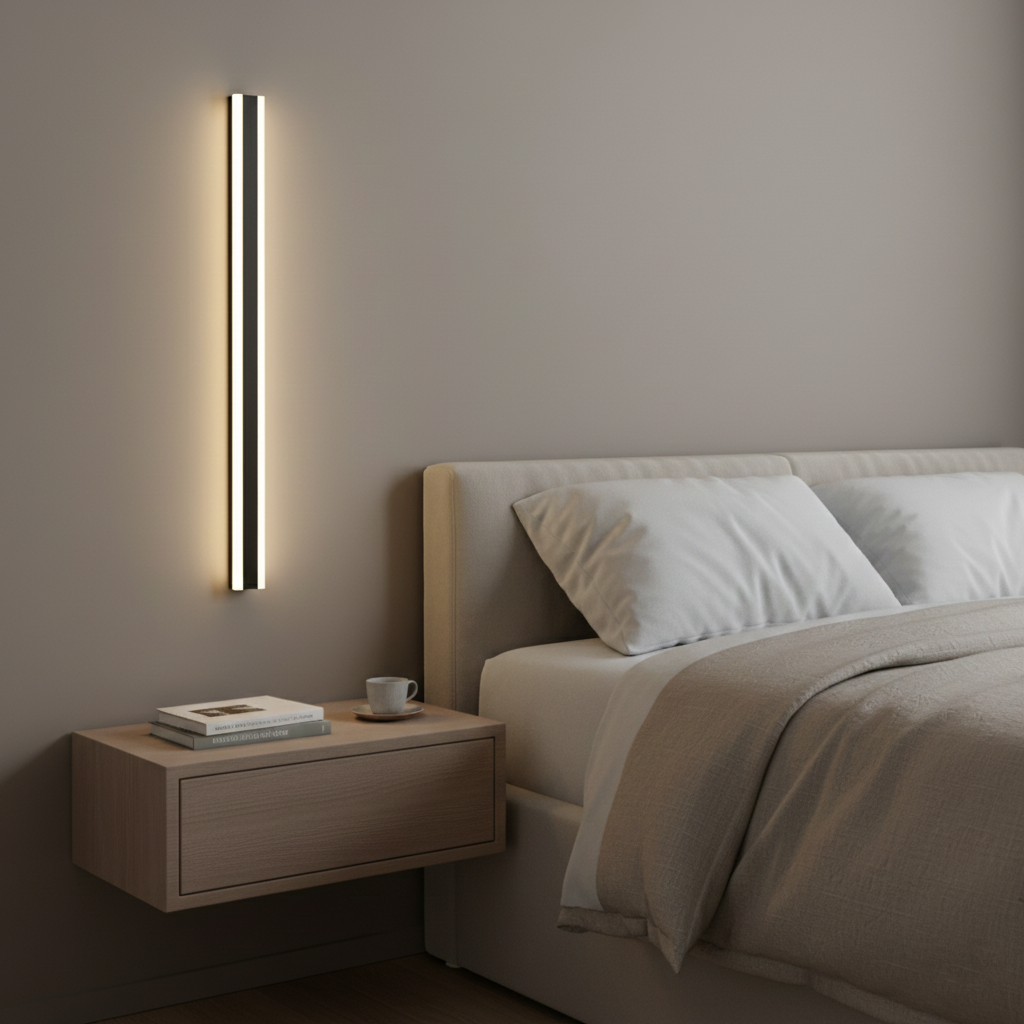 Edge Smooth Minimalist Linear Metal Outdoor Wall Lamp T2189