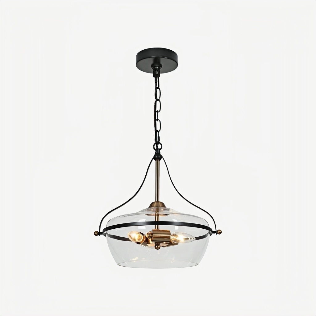 Lirra Bowl Shaped Glass Pendant - Modern Lighting for Dining Room T776