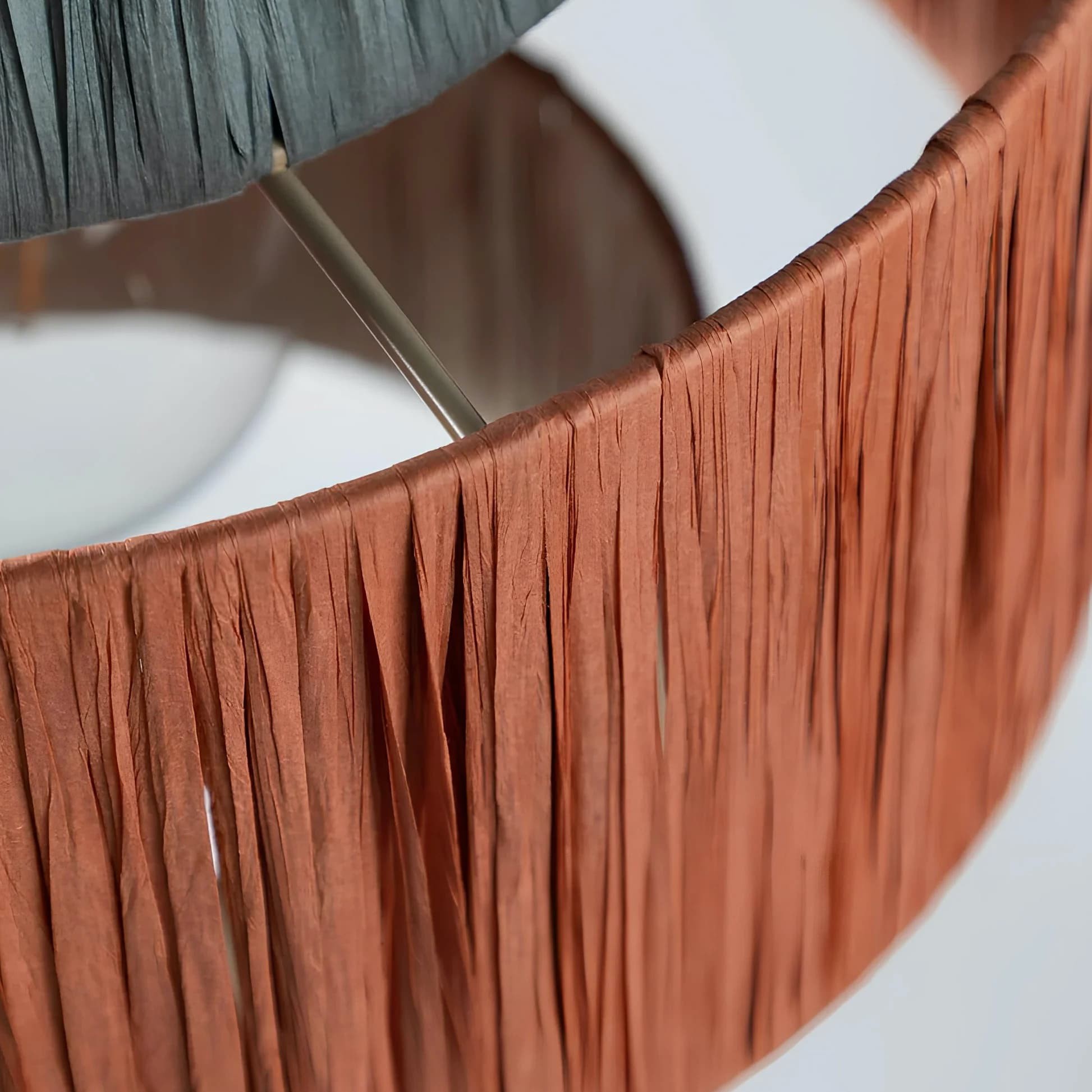 Handwoven Raffia Pendant Light – Boho Chic Natural Lighting S239