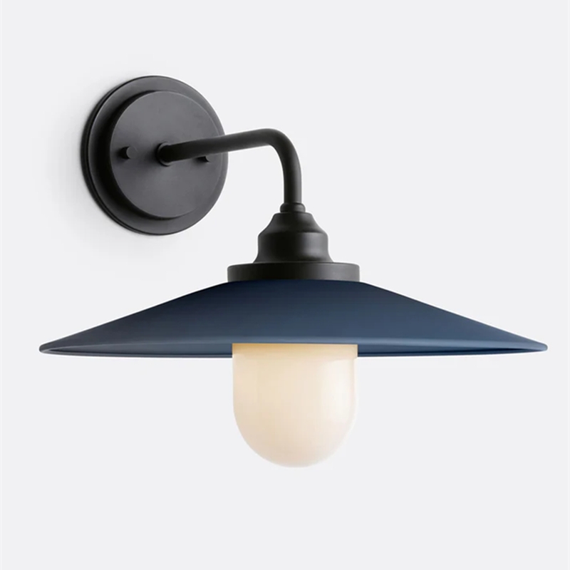 Cordax Utility-Inspired Wall Sconce - Metal and Glass for Indoor Outdoor Decor T1071