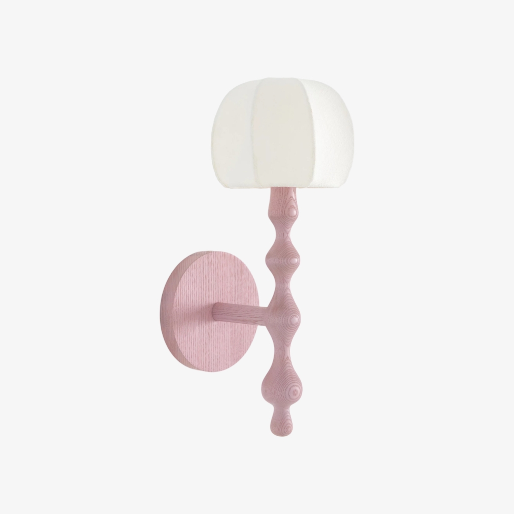 Savara Modern Curved Base Wall Light - Soft Diffused Fabric Shade for Hallways and Living Rooms T723