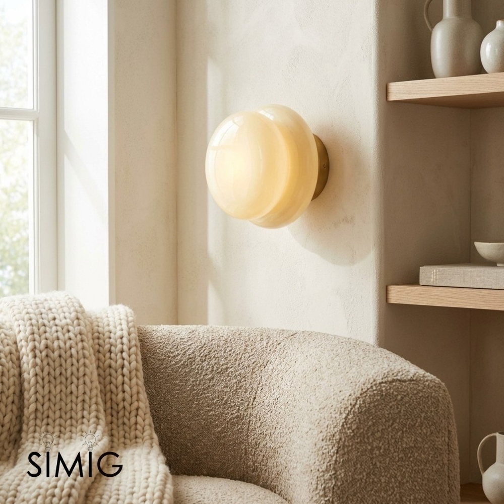 Orra Opaline Glass Wall Sconce - Classic Ambient Light for Hallway T423