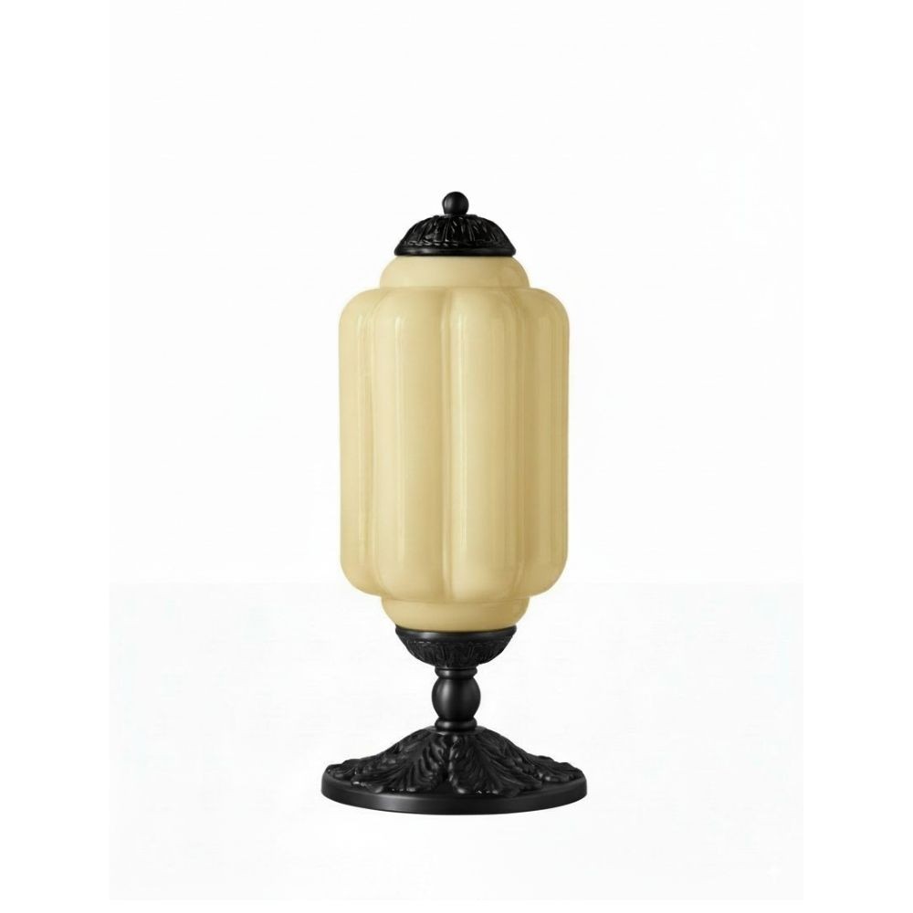 Eloise Curved Glass Retro Table Lamp - Vintage Bedside Lighting G71