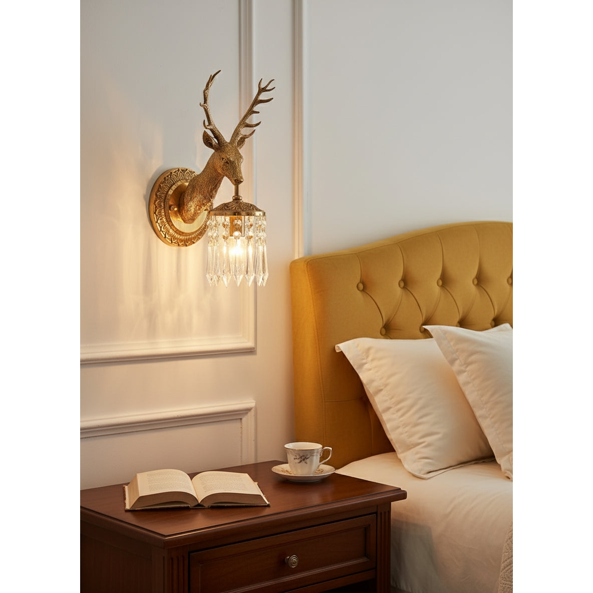 Antler Crystal Wall Lamp T1964