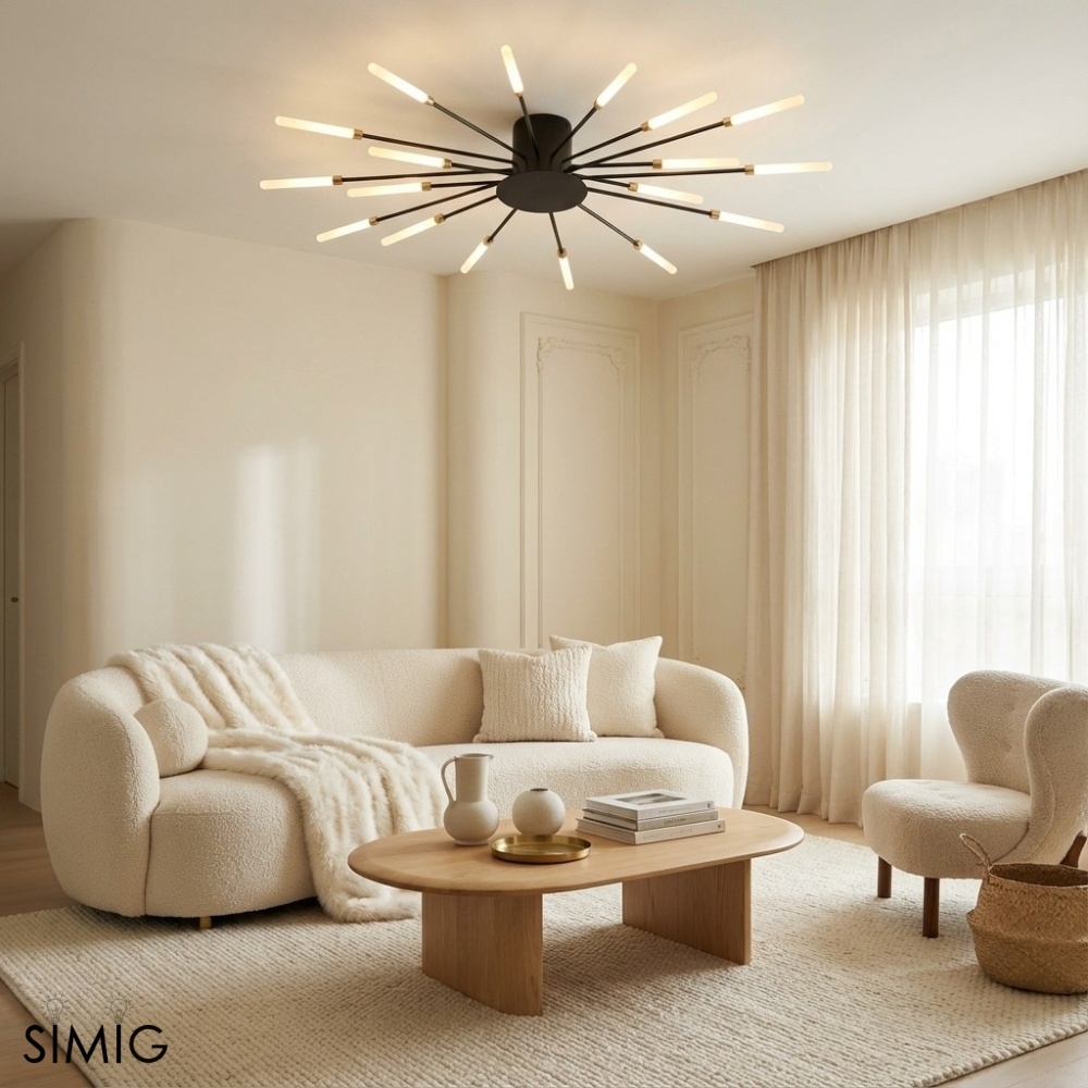 Sputnik Led Fireworks Flush Mount Ceiling Light S40