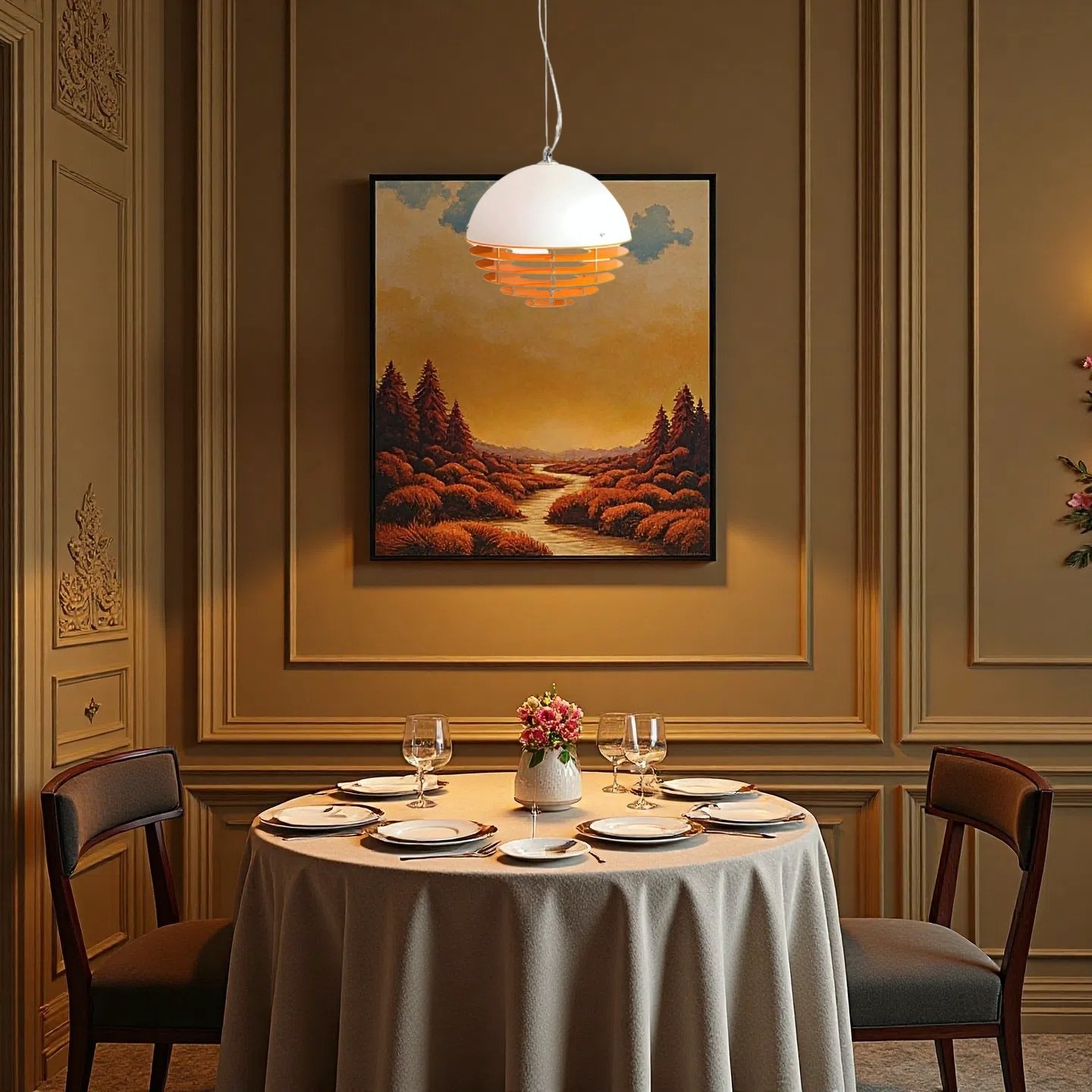 Bauhaus Sunset Pendant Lamp - Warm Ambient Lighting for Living Room S213