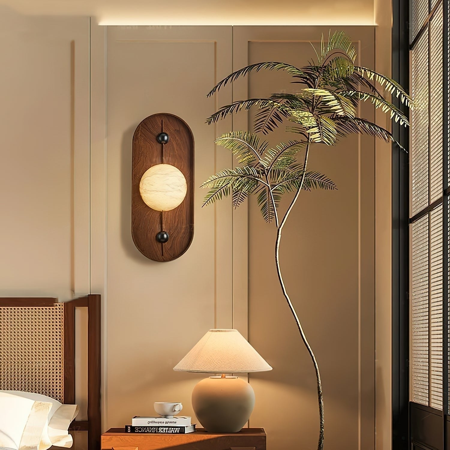 Bezel Alabaster Wall Lamp T1617