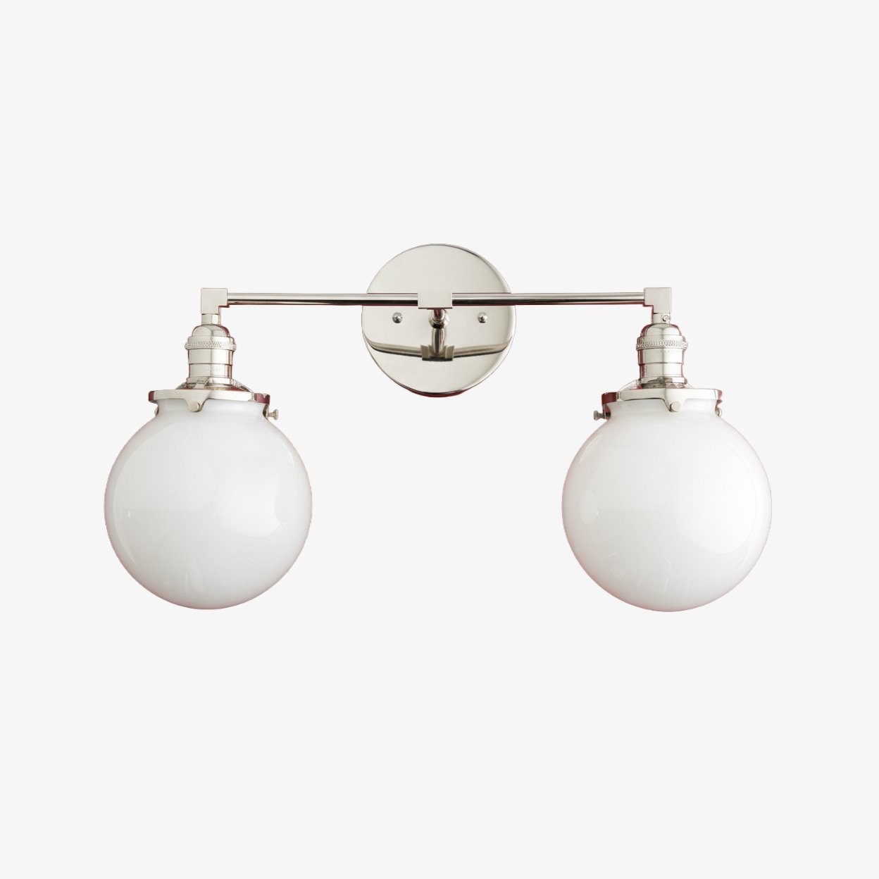 Lumio Globe Glass Globe Vanity Light - Modern Two Light Bathroom Sconce T309