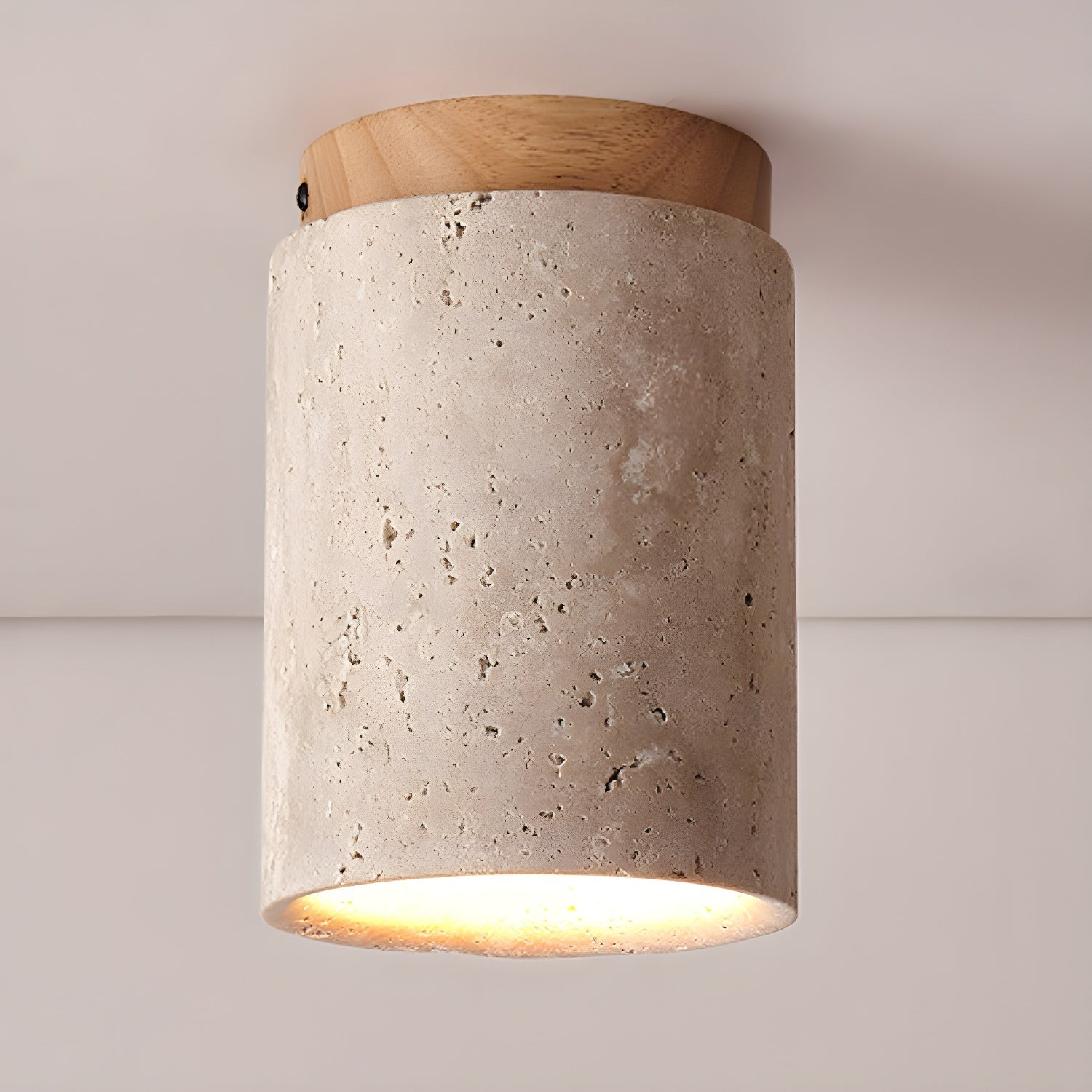 Marble Travertine Column Ceiling Lamp M405
