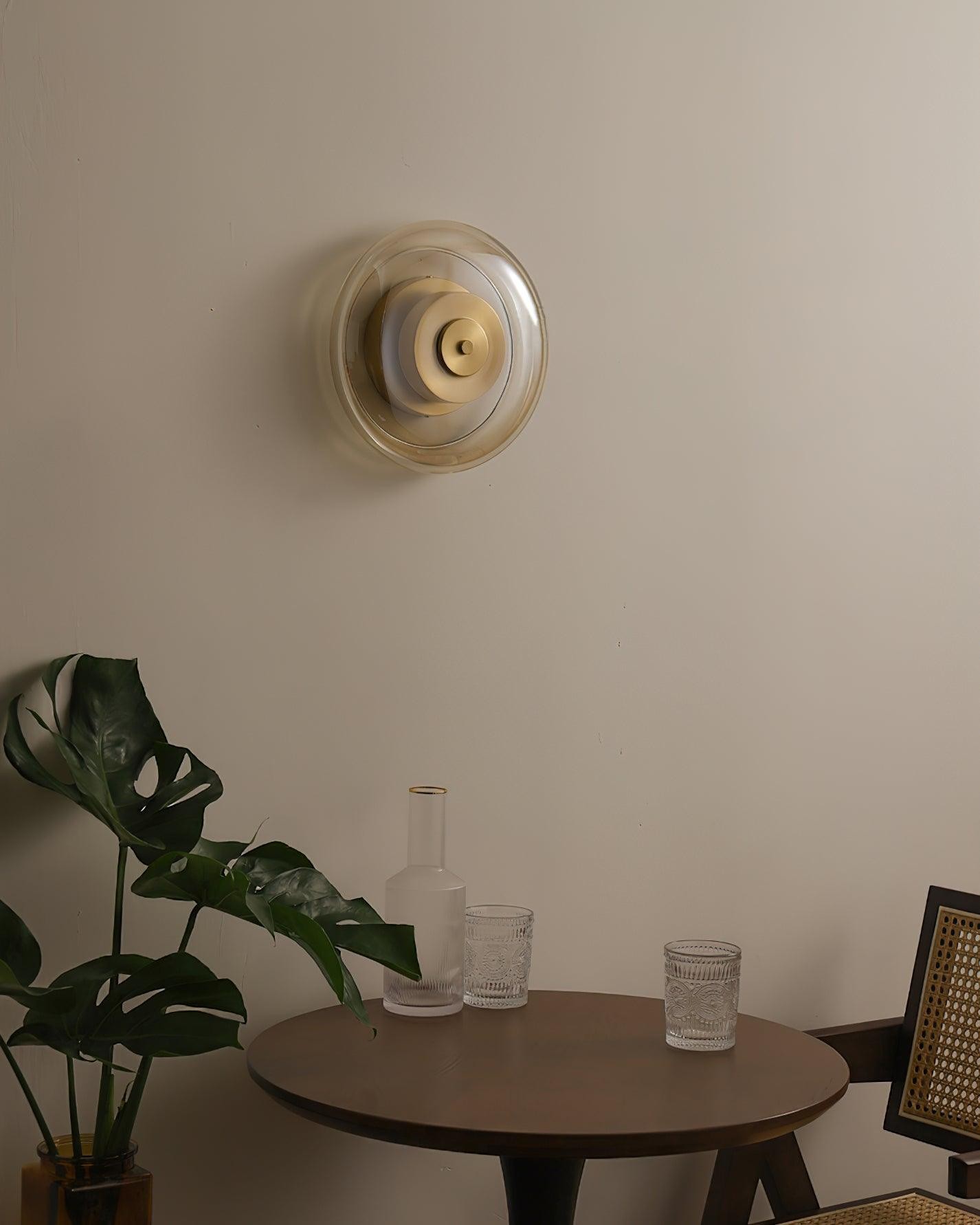 Postmodern Brass Glass Wall Lamp M112