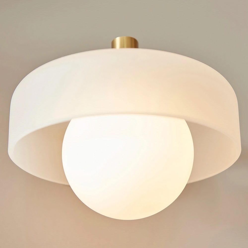 Zirvos Retro Globe Glass Wall Sconce - Elegant Brass-Inspired Shade Wall Light for Corridor T846
