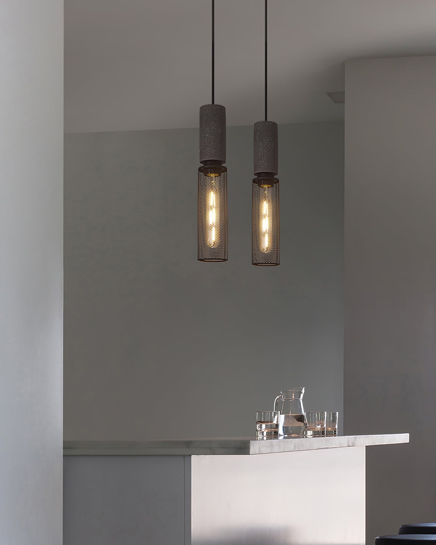 Cement Mesh Pendant Light M566