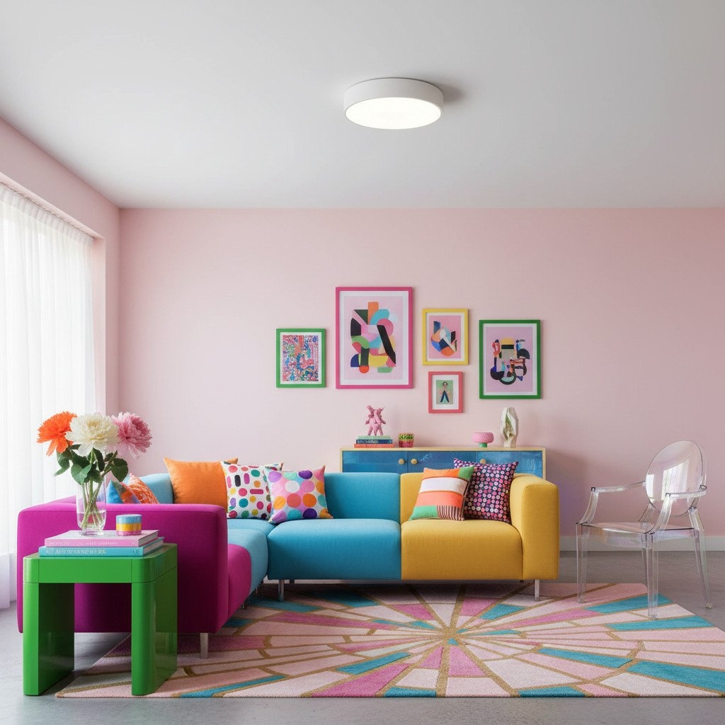 Rondi Minimalist Round LED Ceiling Light - Circular Iron Design for Living Room and Bedroom T558