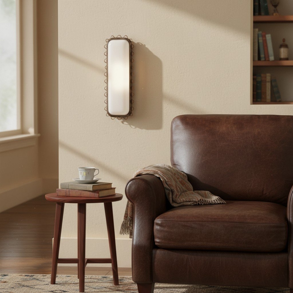 Glowvera Wall Sconce - Wavy Metal Frame Design Modern Glass-Shade Sconce for Hallway T683