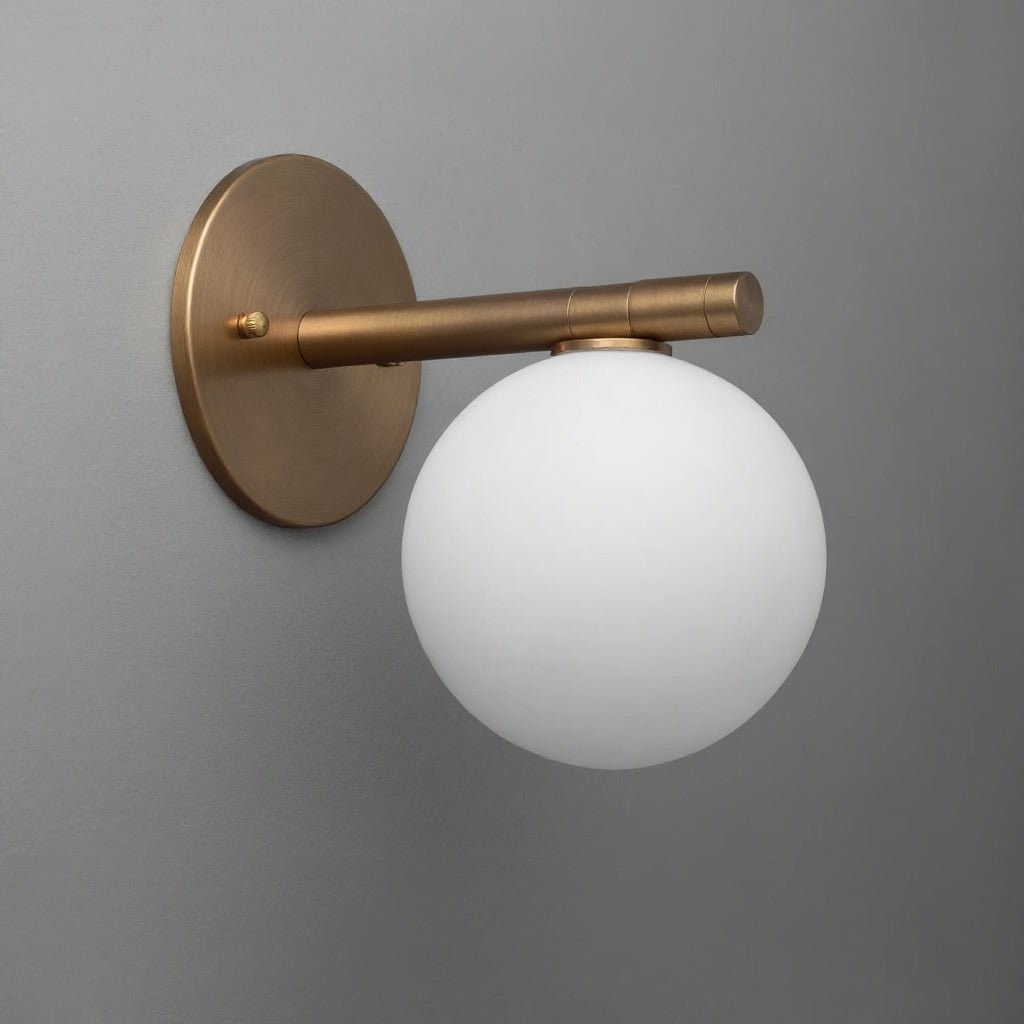Glorica Glass Wall Sconce - Frosted Globe Light T397