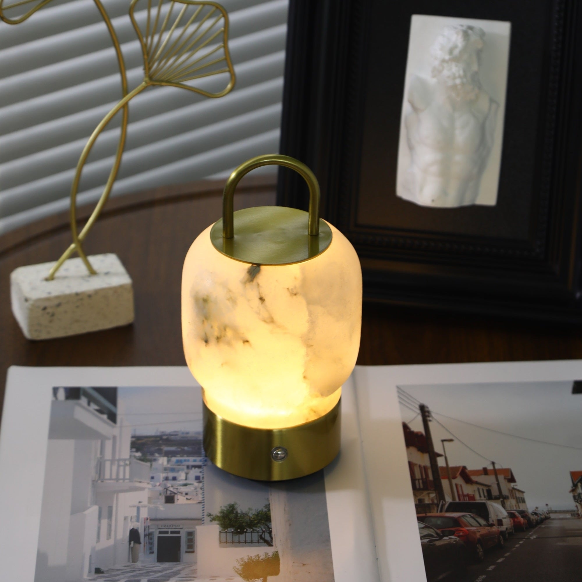Alabaster Portable Rechargeable Table Lamp T1621