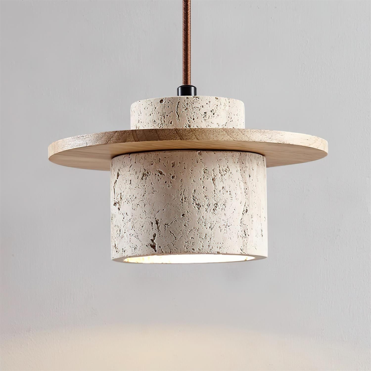Retro Wabi Sabi Textured Travertine Wall Lamp G12