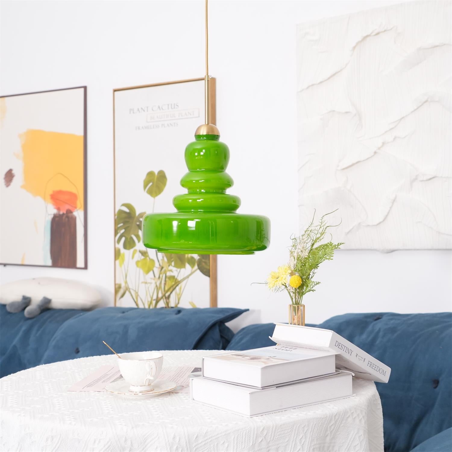Mid Century Modern Gourd Glass Pendant Light M113