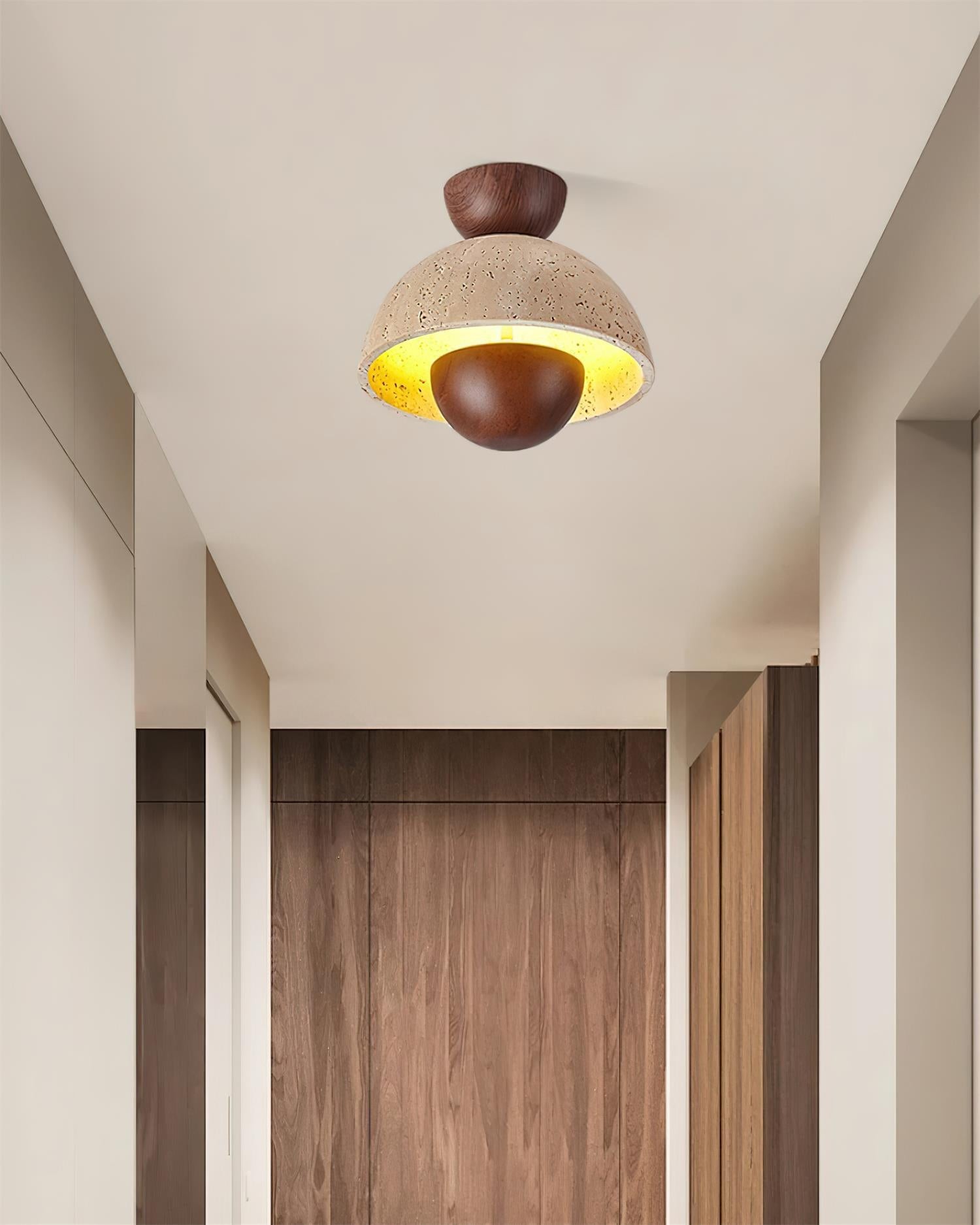 Japanese Wooden Inverted Ceiling Light M88