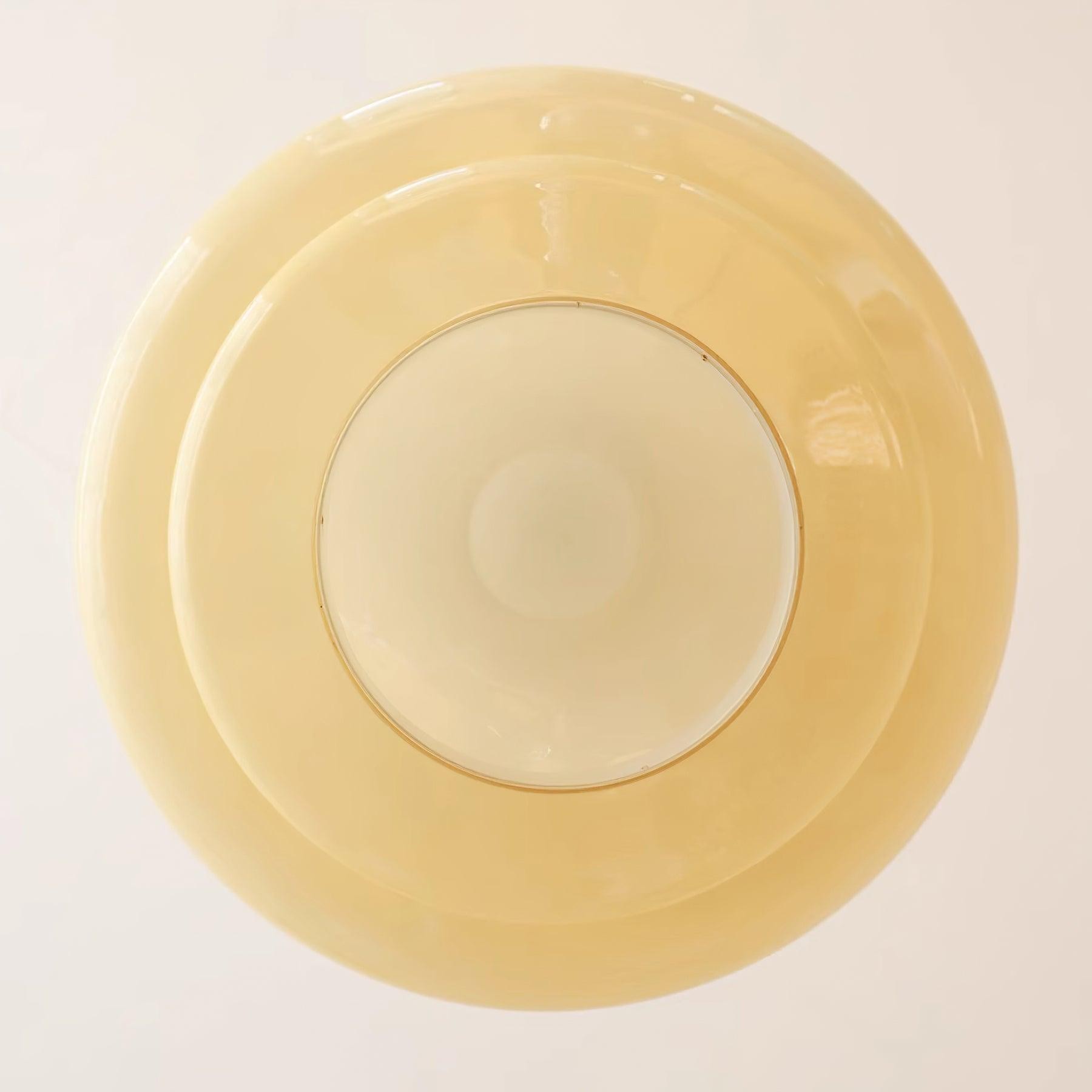 Round Yellow Stylish Simple Glass Pendant Lamp M520
