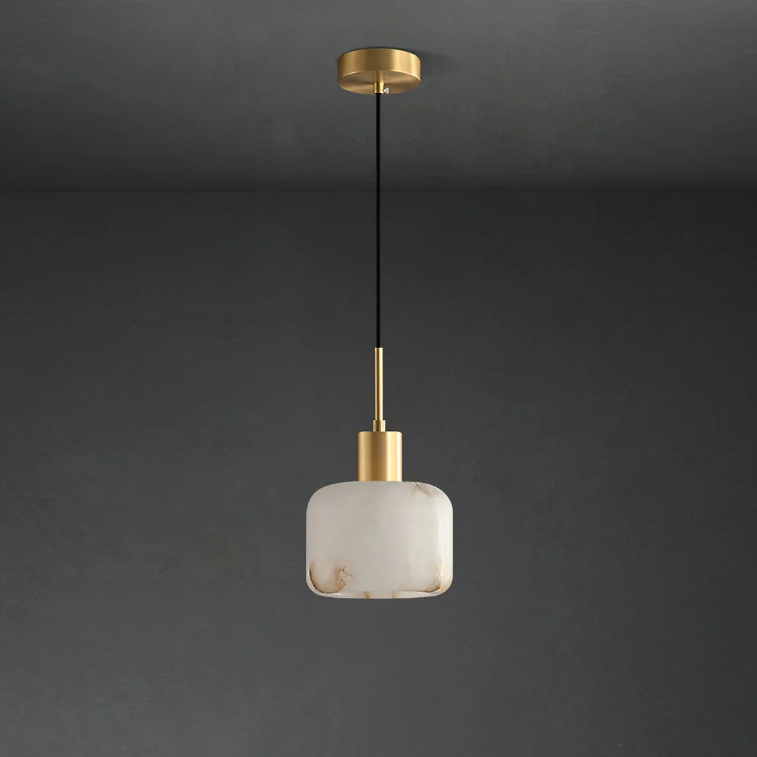 Velia Acorn Alabaster Minimalist Pendant Light T2168