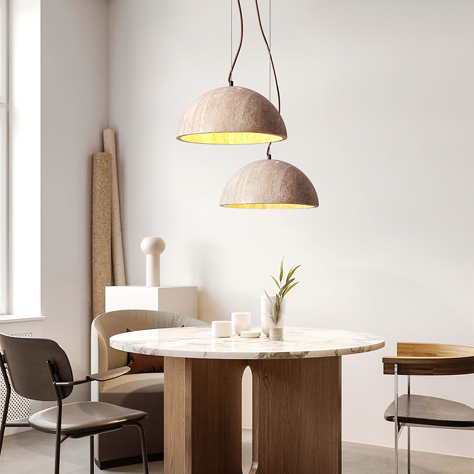 Split Sphere Pendant Light Sculptural Modern - Dining Room Lighting M560
