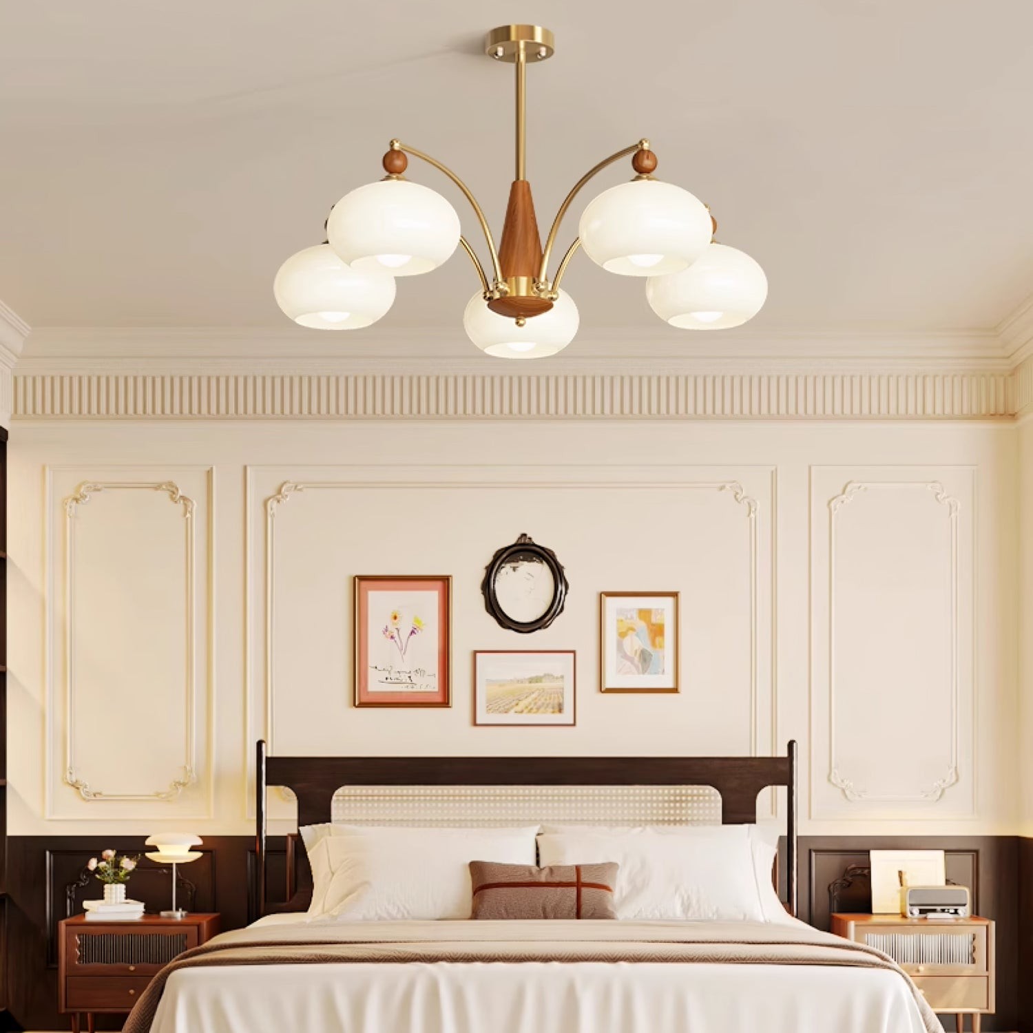 Vintage Multihead Persimmon Chandelier M325