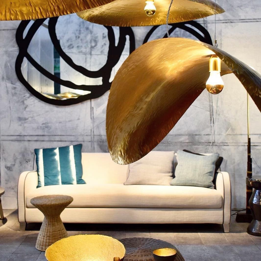 Hammered Brass Suspension Light T114
