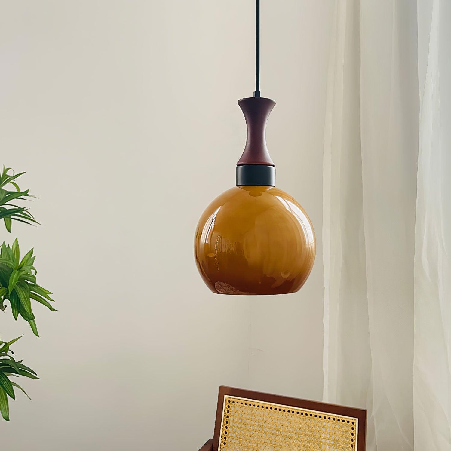 Spherical Orange Practical Luxury Pendant Lamp M523