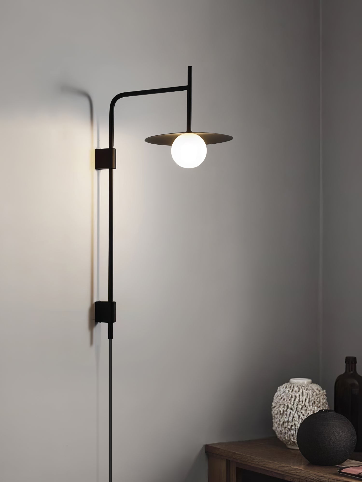 Nordic Swing Arm Wall Lamp for Living Room G26