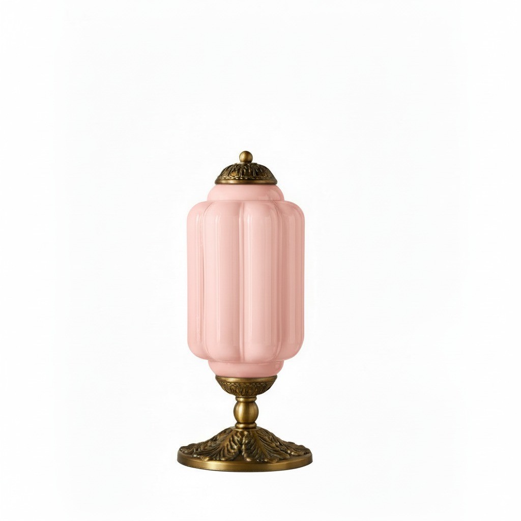 Eloise Curved Glass Retro Table Lamp - Vintage Bedside Lighting G71