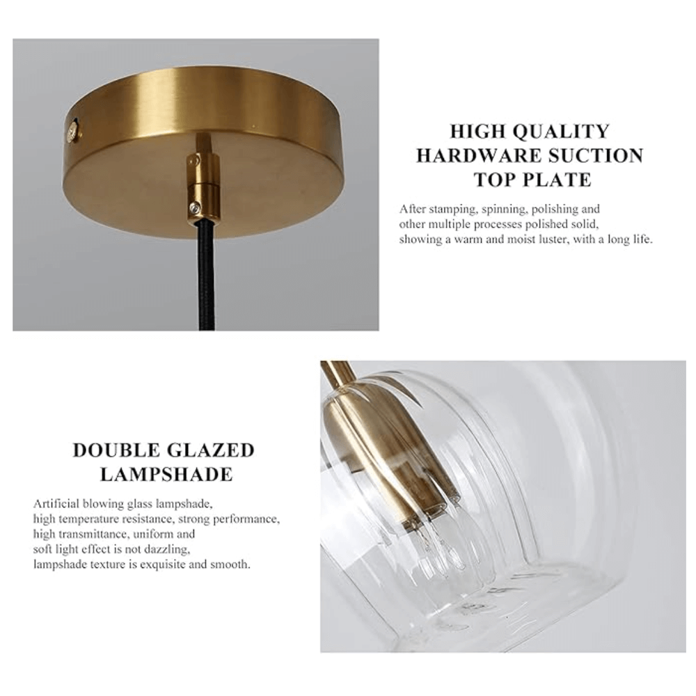 Modern Pleated Glass Pendant Light G49