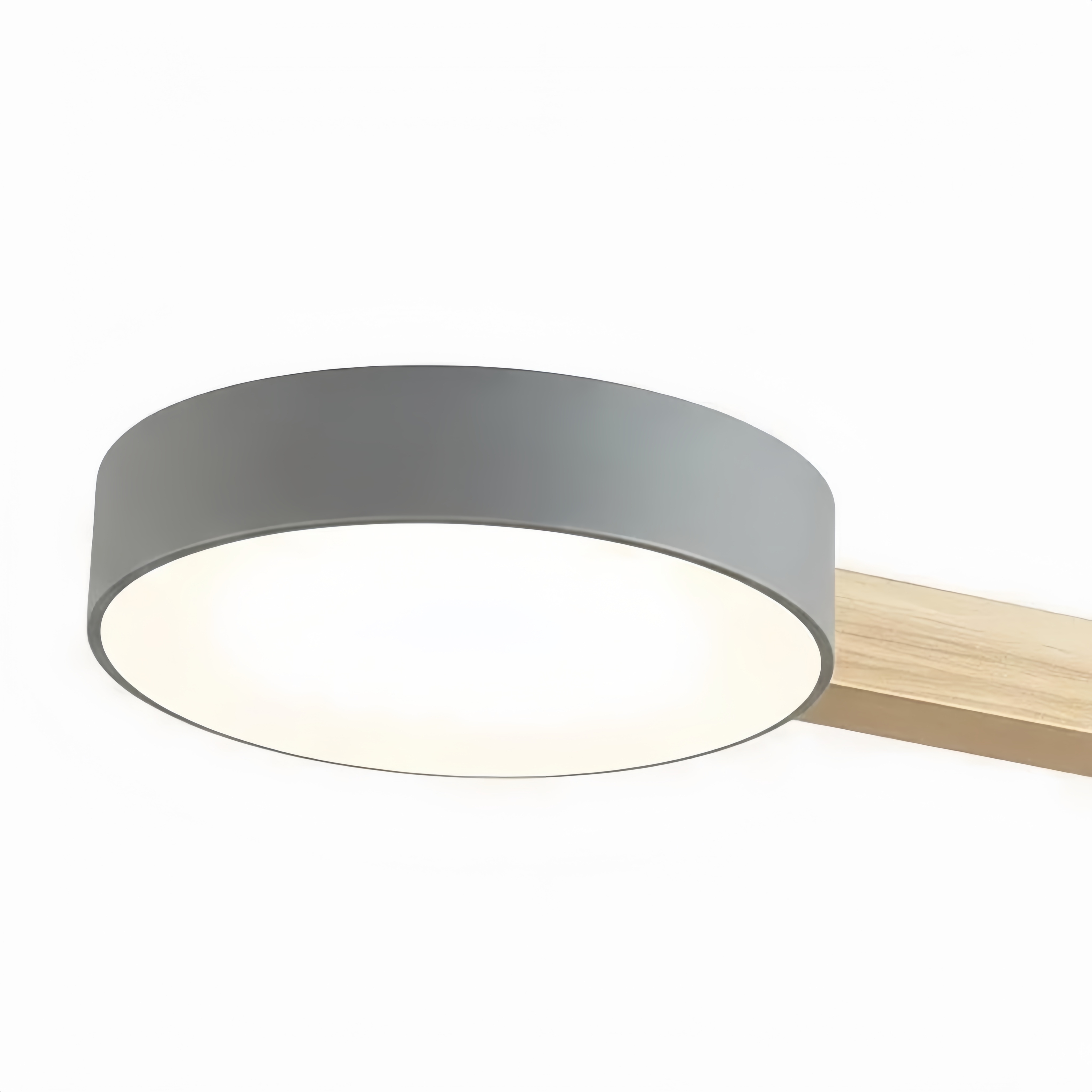 Elegant Wood Branch Ceiling Lamp - LED Disc Chandelier for Living Room or Bedroom S388
