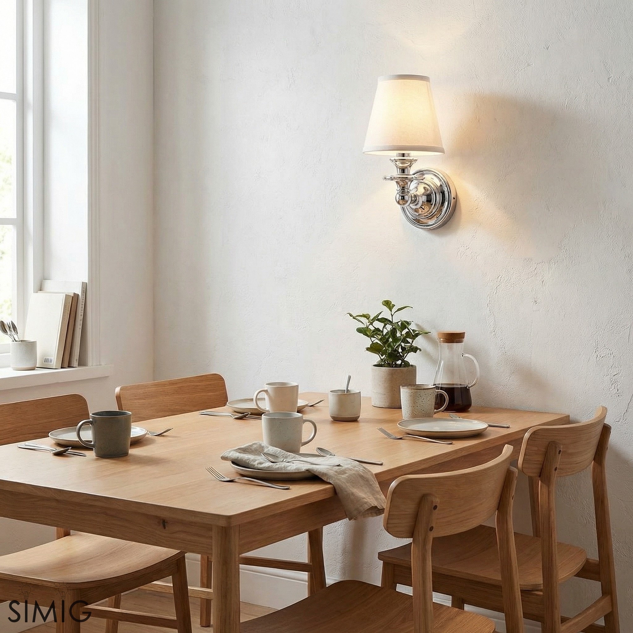Kalvora Fabric Shade Wall Sconce - Stylish Modern Light for Bedroom T090