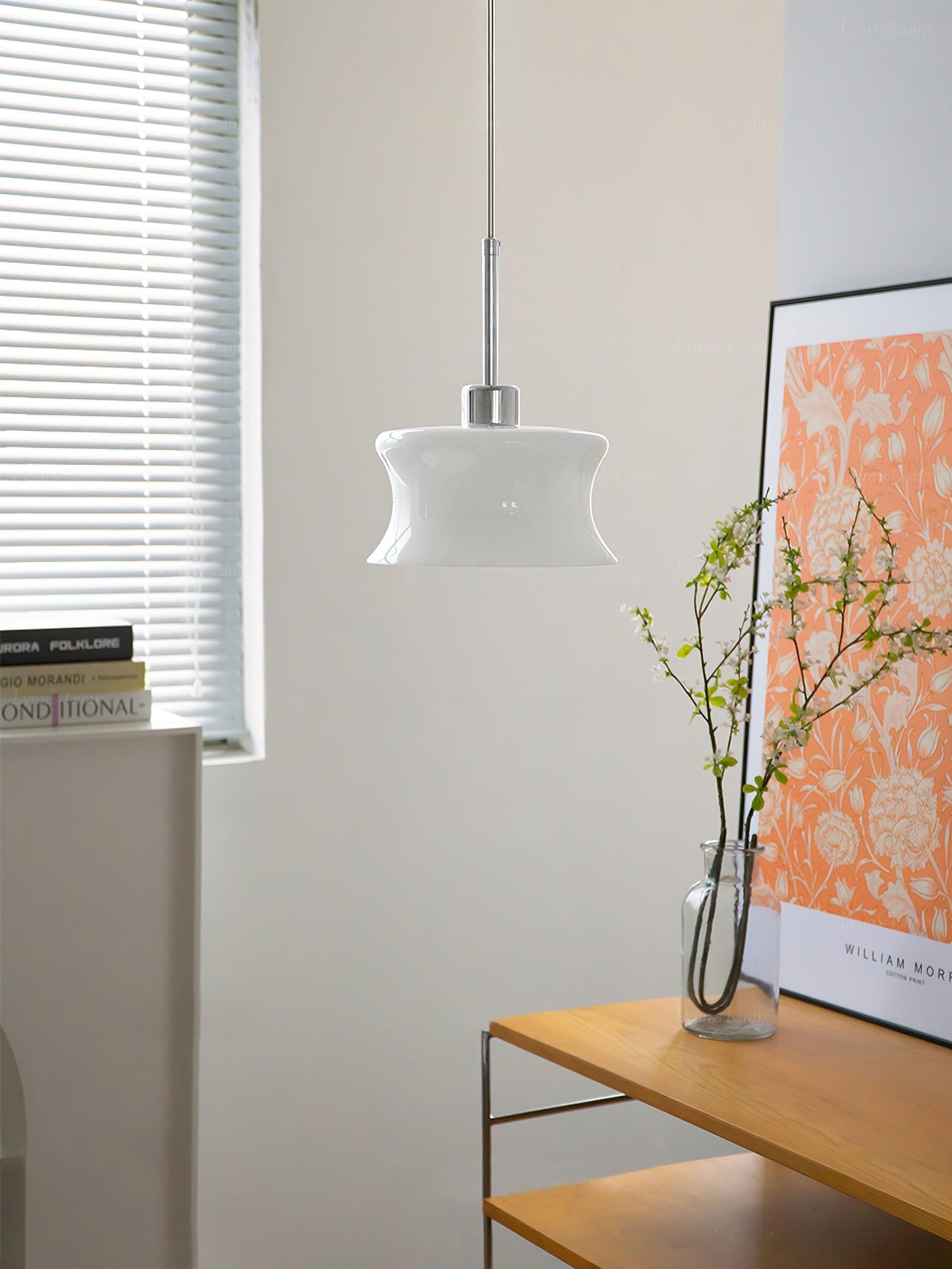 French Vintage Glass Window Pendant Lamp M392
