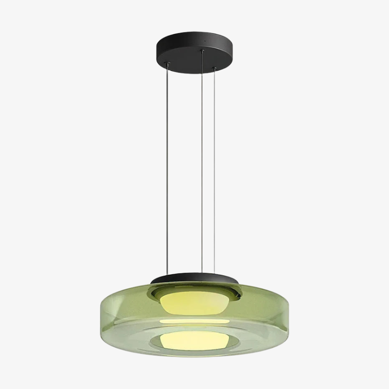 Nora Contemporary Multi-Layer Glass Pendant Lamp - Adjustable Hanging Light for Living Room or Kitchen Island T743