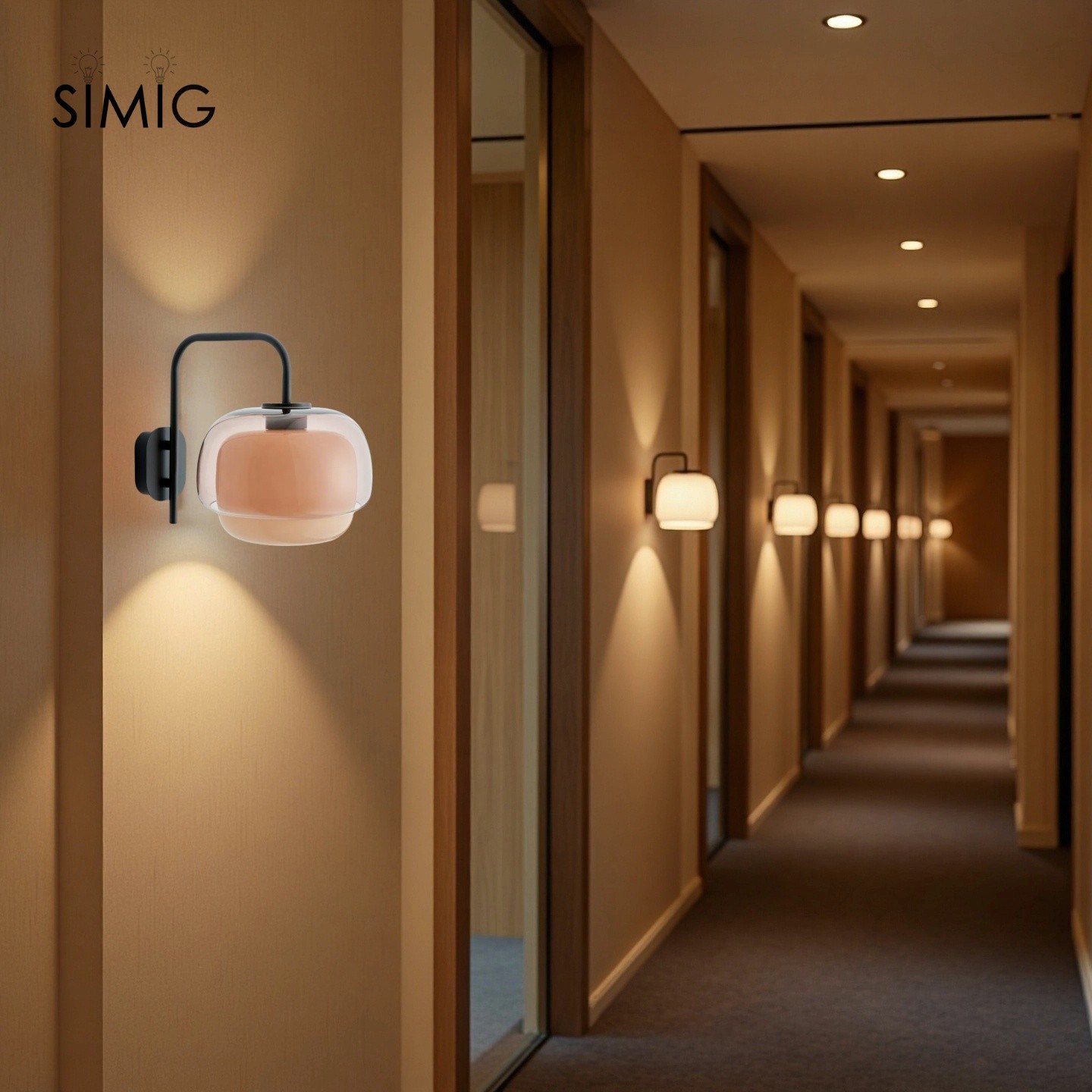Multi-Layer Color Glass Wall Sconce with Black Metal Frame S237