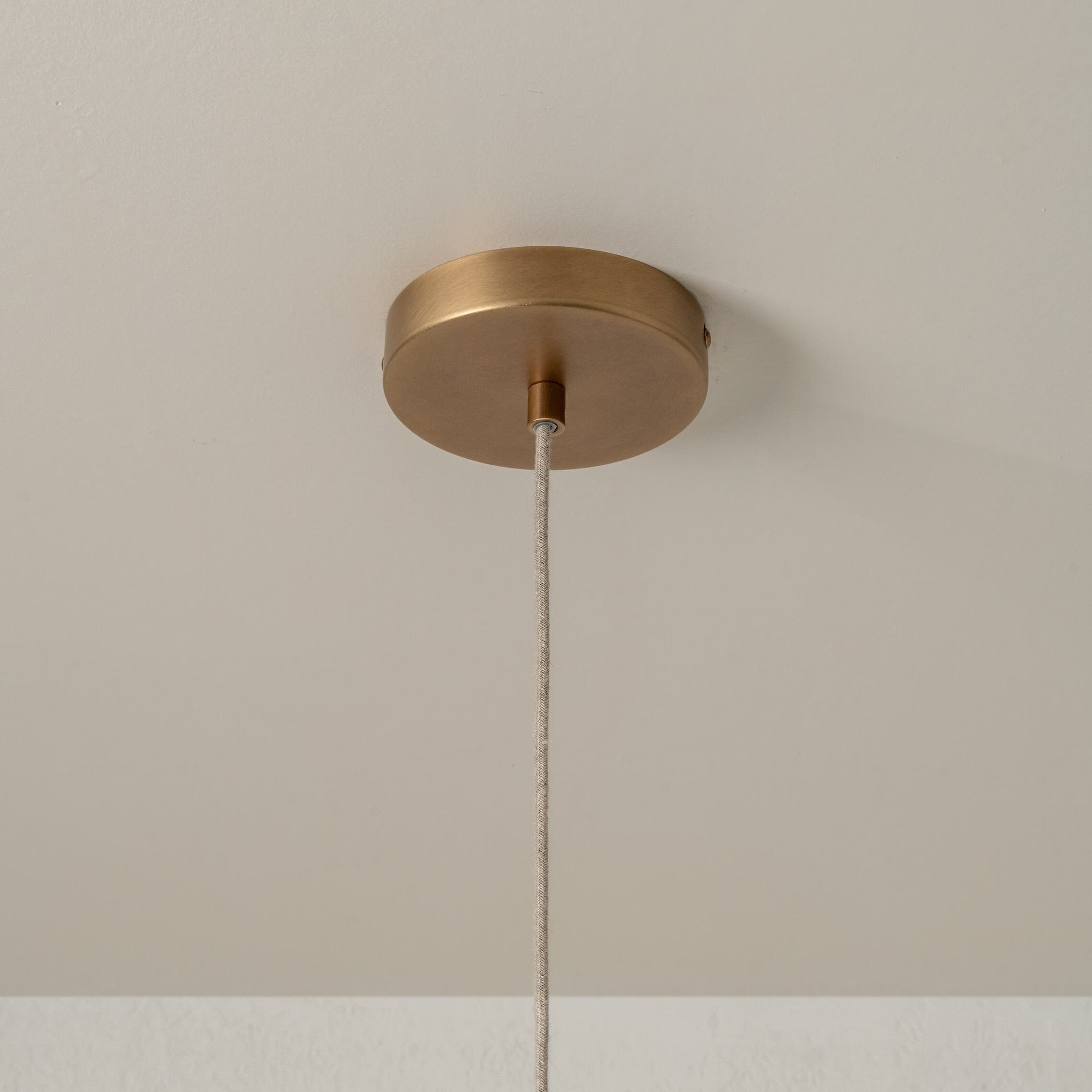 Blossine Linen Scalloped Pendant Light - Layered Shade and Metal Canopy Rustic to Modern T735
