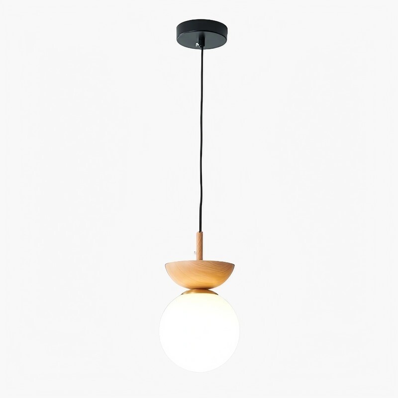 Nordic Semi Wooden Pendant Light S63
