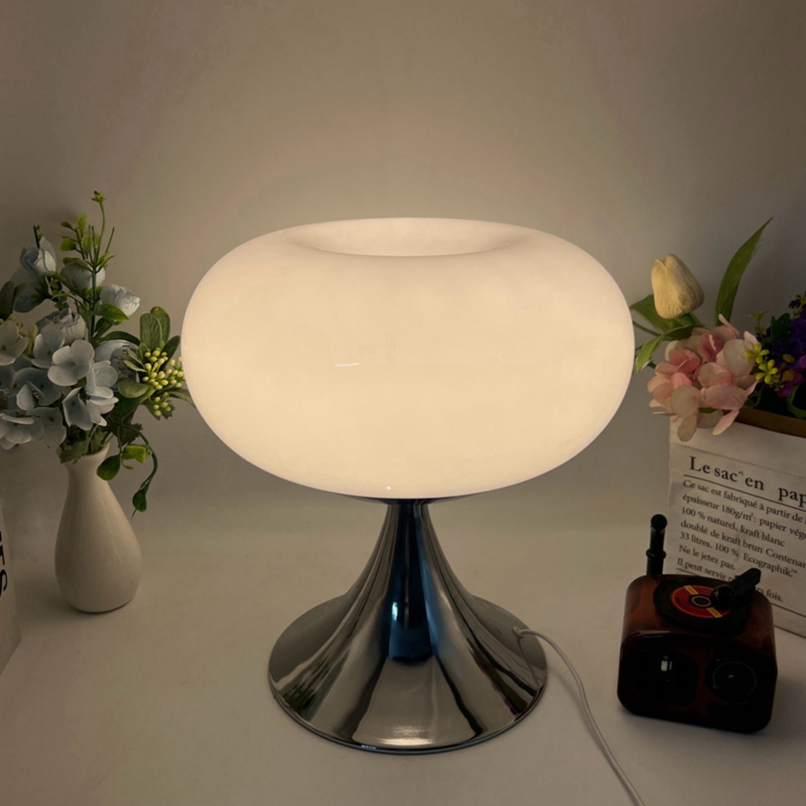 Lollora Bauhaus Apple Glass Table Lamp — Modern Desk & Bedside S171