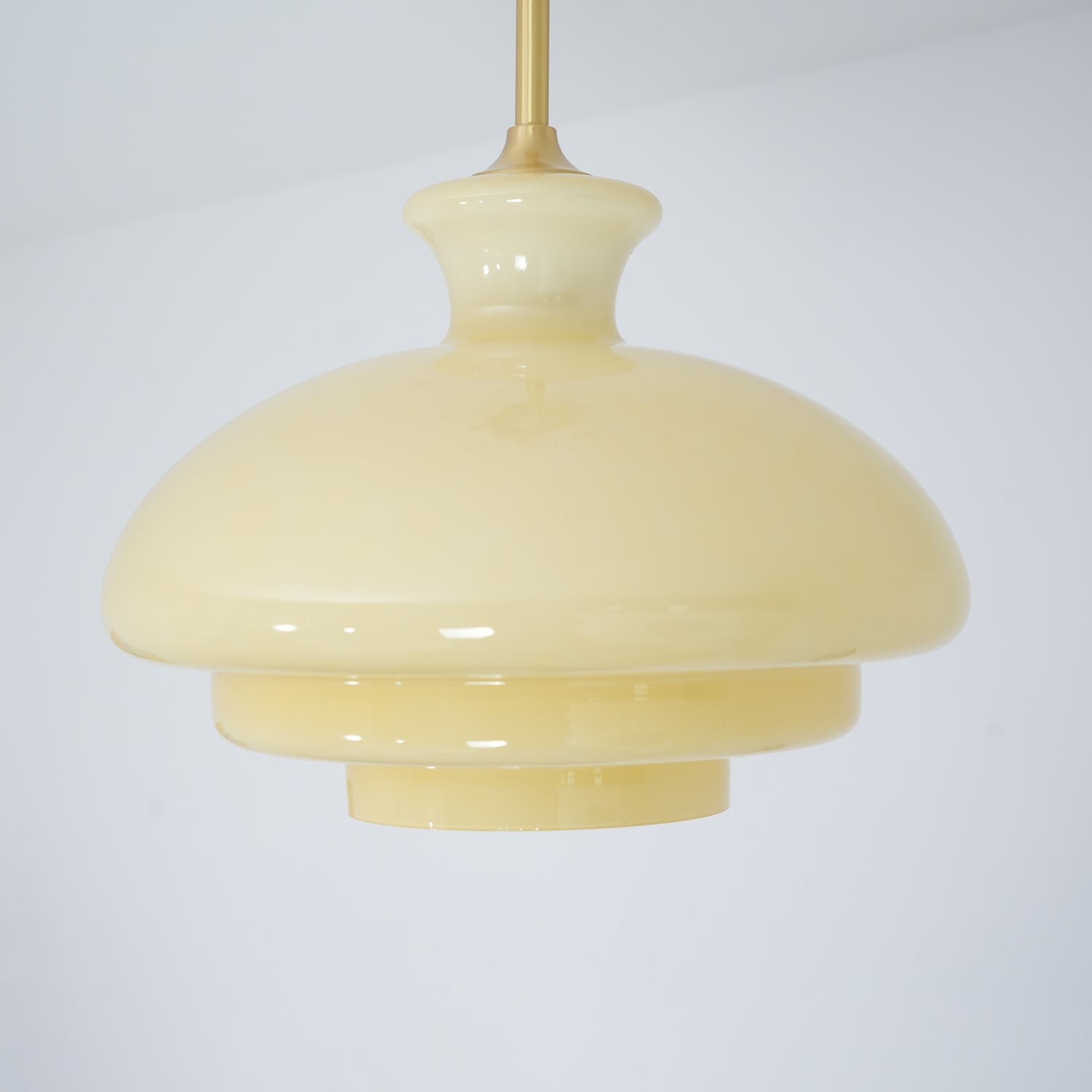 Round Yellow Stylish Simple Glass Pendant Lamp M520