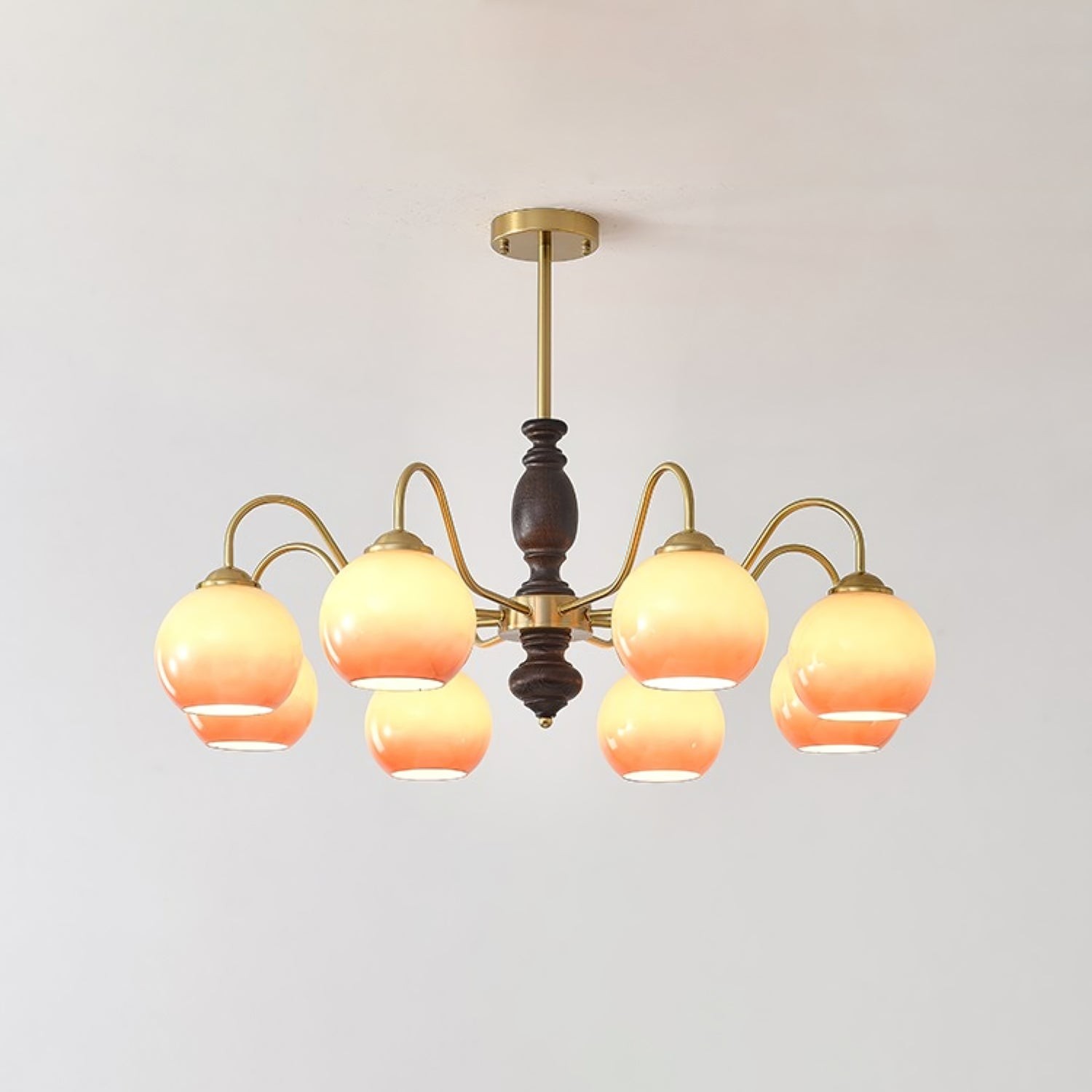 French Medieval Style Caramel Orb Chandelier M567