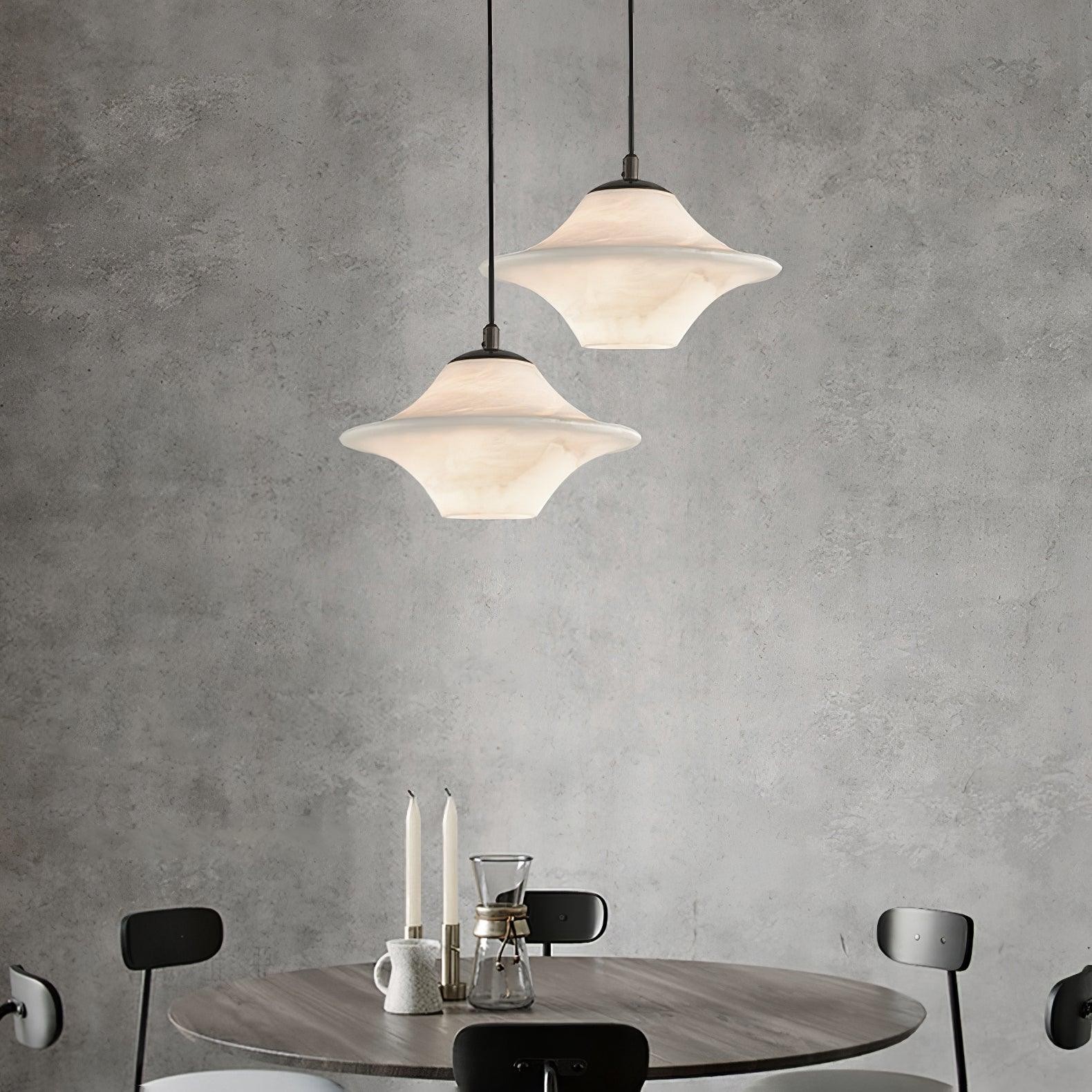 Saucer Alabaster Pendant Light M413