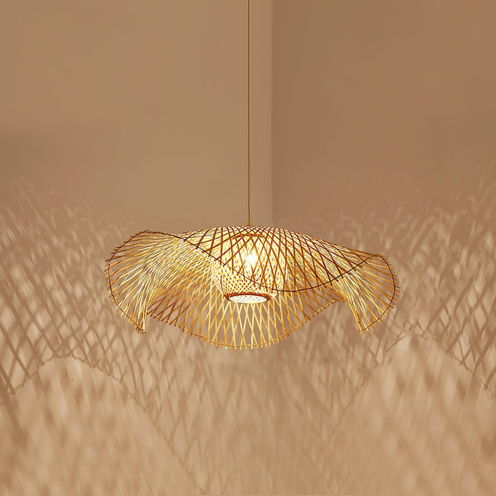 Bamboo Lotus Leaf Pendant Lamp P004