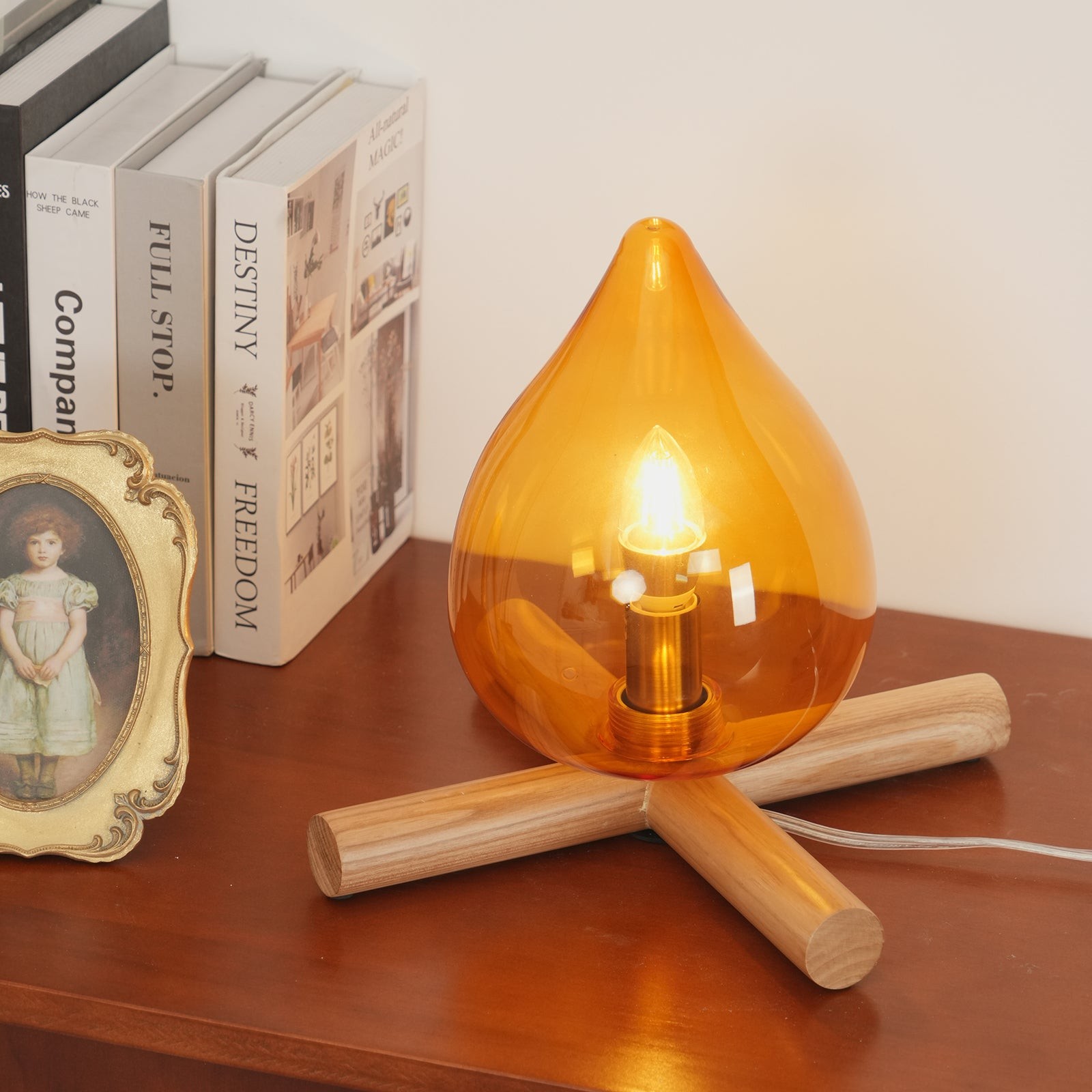 Funny Fire Shape Small Flame Table Lamp M55