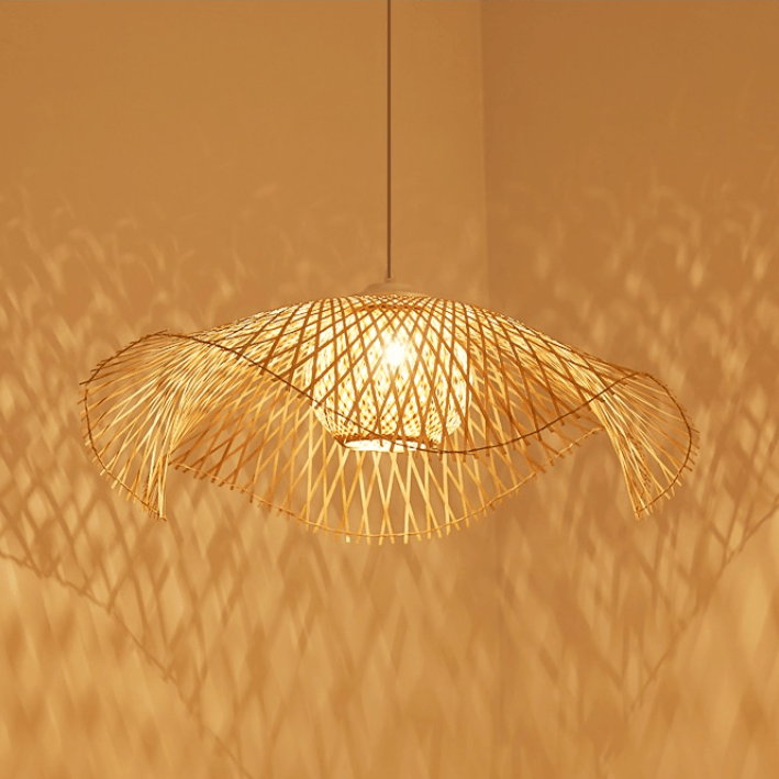 Bamboo Lotus Leaf Pendant Lamp P004