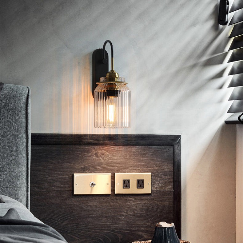 Nordic Columnar Glass Mirror Front Wall Lamp M28
