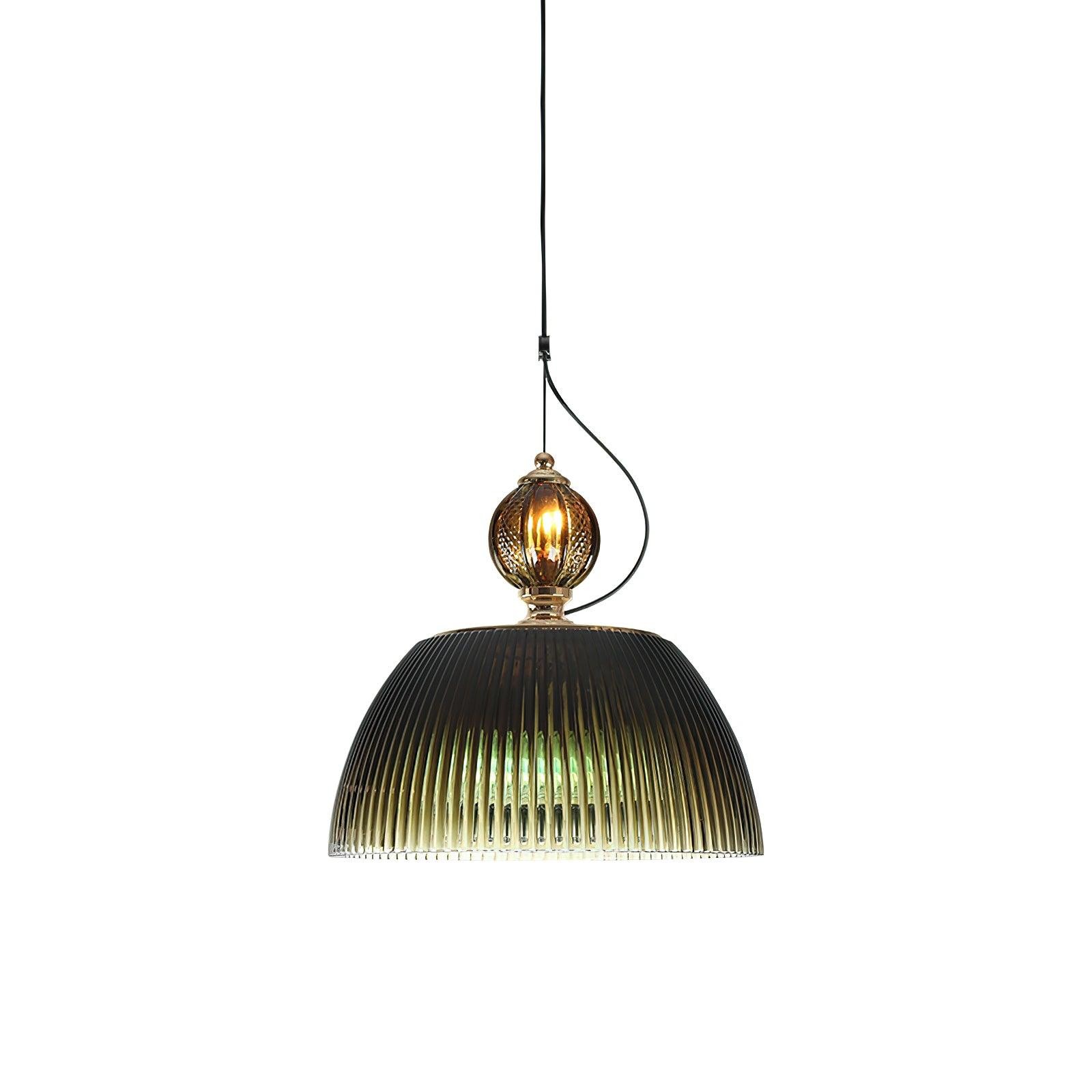 Modern Vintage Gradient Green Glass Shade Single Head Pendant Lamp M361