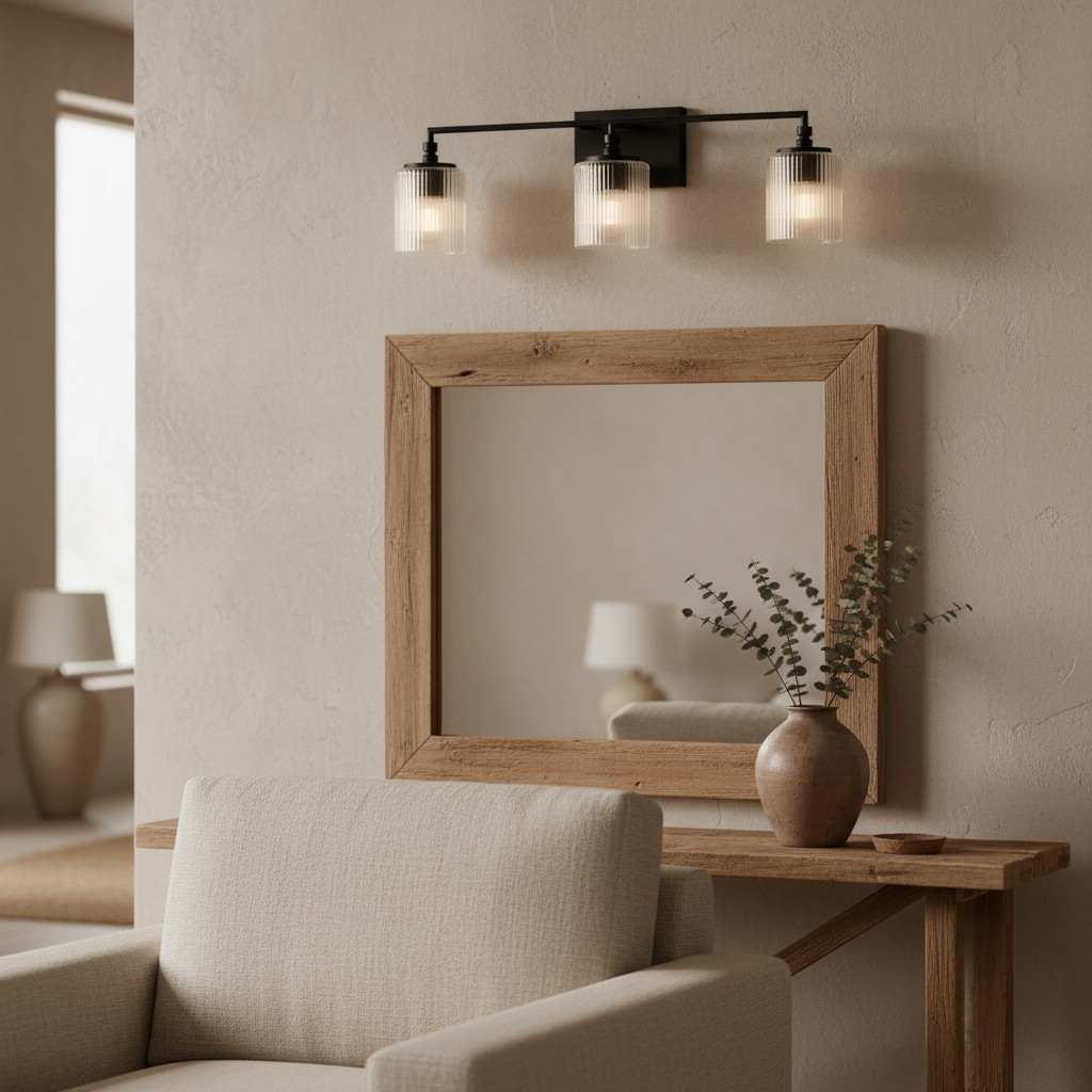 Lirra 3 Light Glass Vanity Lamp - Contemporary Bathroom Wall Lighting T762
