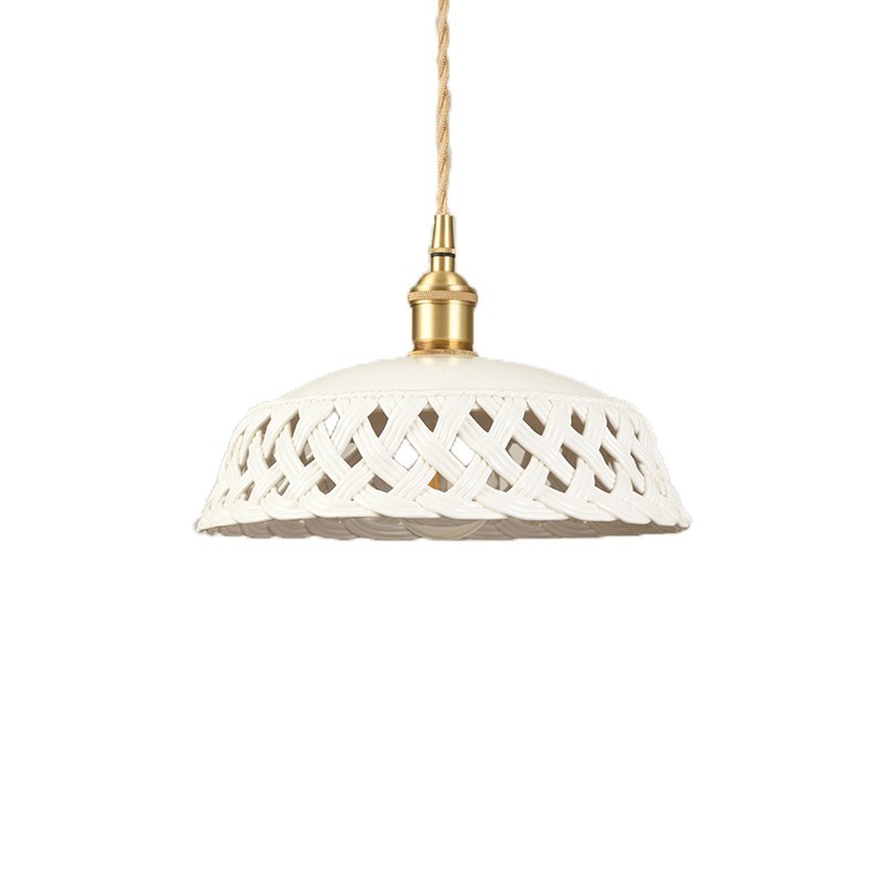 Modern White Ceramic Pendant Light  E27 Light For Living Room
